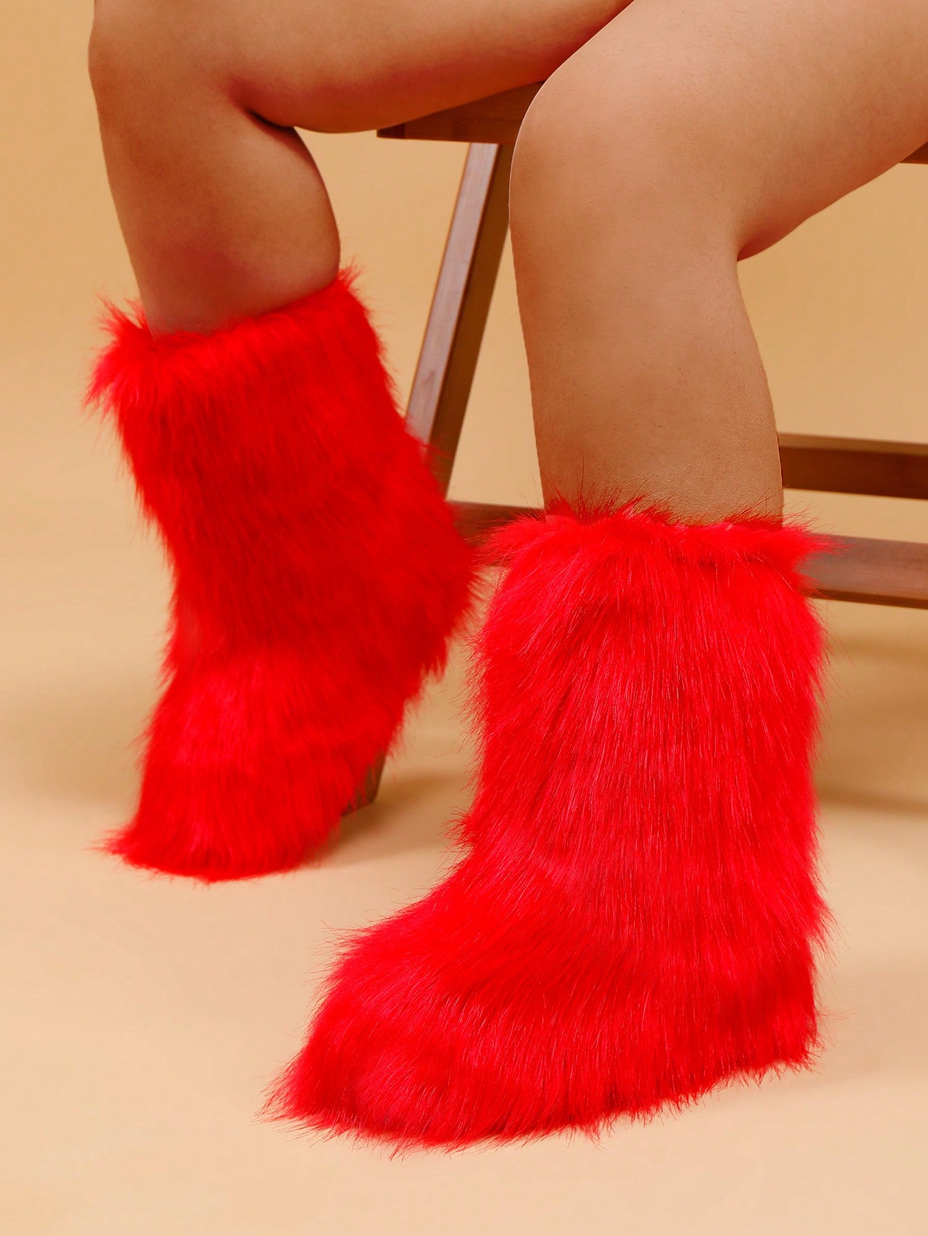 Women's Fashionable Fur Flat Boots