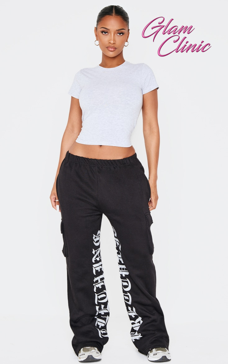 Shape Black Pocket Inside Leg Detail Joggers