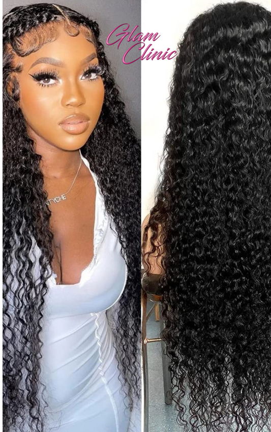 Deep Wave Lace Front Wigs Human Hair Wigs HD Transparent